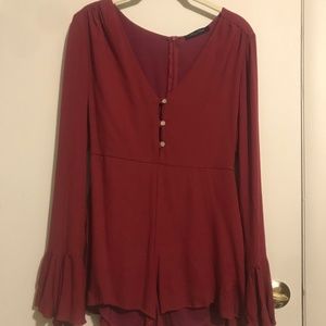 Maroon Romper Size S